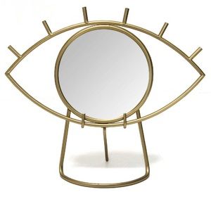 Eclectic gold eyeball mirror